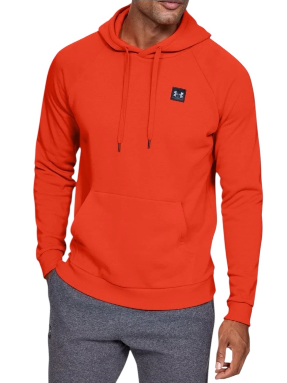 Men's UA Rival Fleece Hoodie M Orange Long Sleeve Pullover